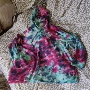 Livi Active Tie-Dye Hoodie - Pink, Blue, Green Size 18/20